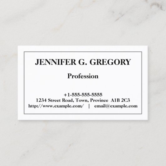 Klassiek professioneel Visitekaartje (Voorkant)