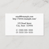 Klassiek,  professioneel Visitekaartje (Achterkant)