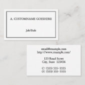 Klassiek,  professioneel Visitekaartje (Voorkant / Achterkant)
