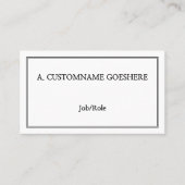 Klassiek,  professioneel Visitekaartje (Voorkant)