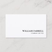 Klassiek Professioneel Zwart Wit Visitekaartje (Voorkant)