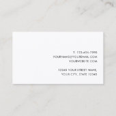 Klassiek Professioneel Zwart Wit Visitekaartje (Achterkant)