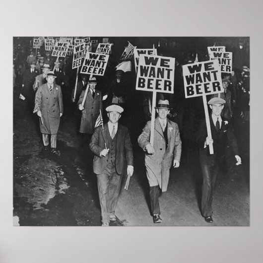 Klassiek Prohibitie Bier, We Willen Bier, Bier kun Poster (Voorkant)