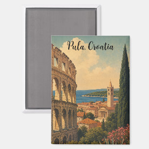Klassiek Pula Kroatië Istrië Europa Reizen Magneet