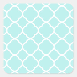 Klassiek Quatrefoil Marokkaans Patroon Vierkante Sticker