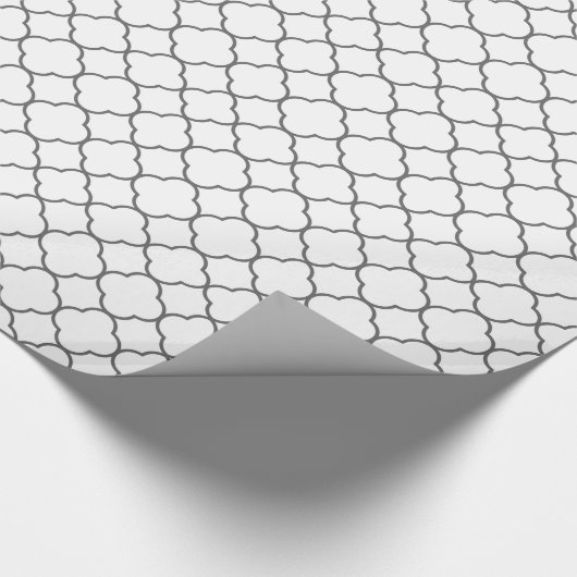 Klassiek Quatrefoil-patroon Cadeaupapier (Hoek)
