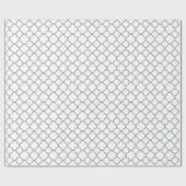 Klassiek Quatrefoil-patroon Cadeaupapier (Vlak)