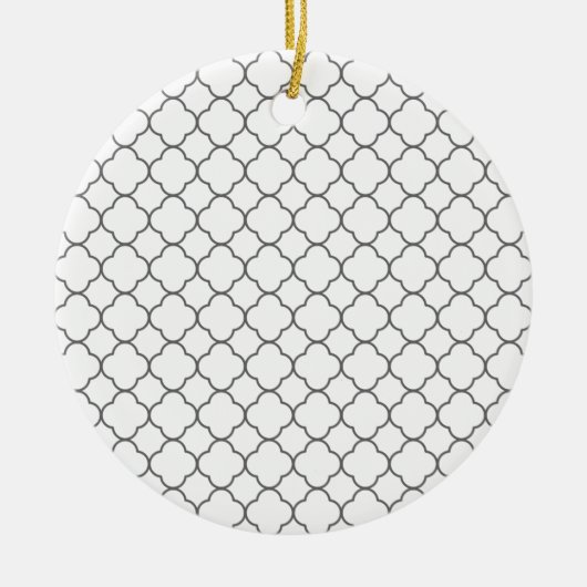 Klassiek Quatrefoil-patroon Keramisch Ornament (Voorkant)