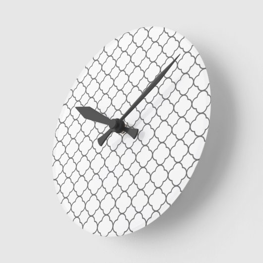 Klassiek Quatrefoil-patroon Ronde Klok (Hoek)