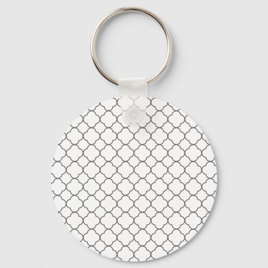 Klassiek Quatrefoil-patroon Sleutelhanger (Voorkant)