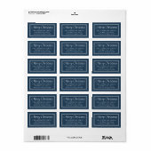 Klassiek rand marine kerst retouradres etiket (Full Sheet)