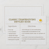 Klassiek recept voor thanksgiving deviled eggs ans (Voorkant / Achterkant)