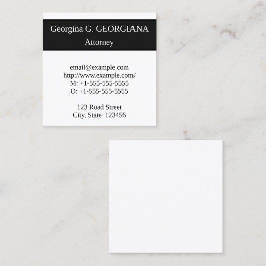 Klassiek recht professioneel Visitekaartje (Voorkant / Achterkant)