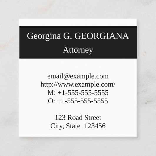 Klassiek recht professioneel Visitekaartje (Voorkant)