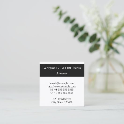 Klassiek recht professioneel Visitekaartje (Staand voorkant)