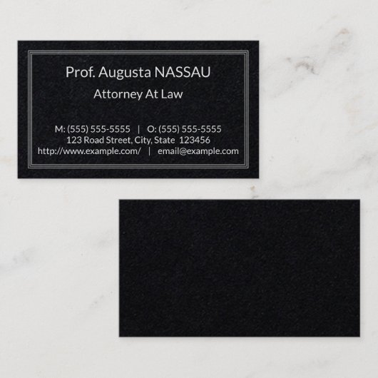 Klassiek recht professioneel Visitekaartje (Voorkant / Achterkant)