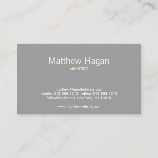 KLASSIEK REGENTSCHAP GRIJS/WIT VISITEKAARTJE (Achterkant)