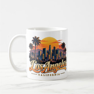 Klassiek reisartwork Los Angeles California Koffiemok