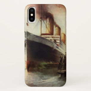 Klassiek reisvervoer Cruiseschip op zee iPhone X Hoesje
