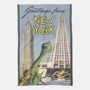 Klassiek reizen, beroemde New Yorkse landmarks Theedoek