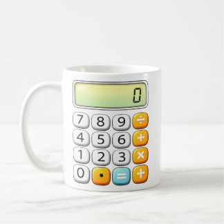 Klassiek Rekenmachine Wiskunde Ontwerp voor Nummer Koffiemok