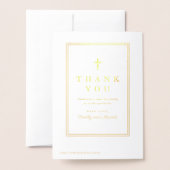 Klassiek religieus doopprogramma Gouden folie Folie Kaarten (Met envelop)