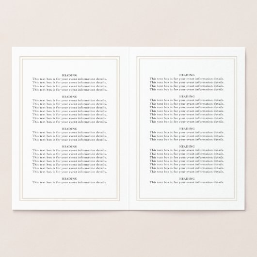 Klassiek religieus doopprogramma Gouden folie Folie Kaarten (Binnen)