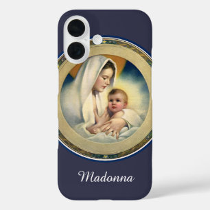 Klassiek Religieus Kerstmis, Madonna en Kind iPhone 16 Hoesje