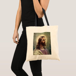 Klassiek religieus, portret van Jezus Christus met Tote Bag
