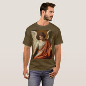 Klassiek Renaissance Engel Heren T-shirt (Voorkant volledig)