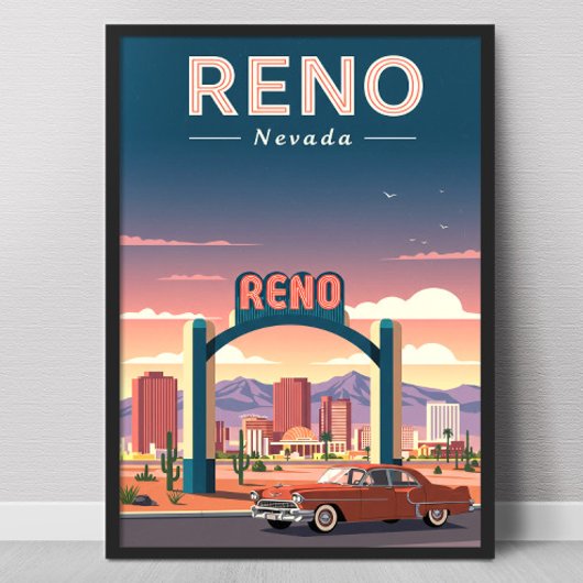 Klassiek Reno Nevada Poster
