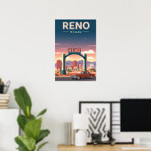 Klassiek Reno Nevada Poster (Thuiskantoor)