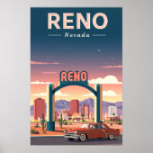 Klassiek Reno Nevada Poster (Voorkant)