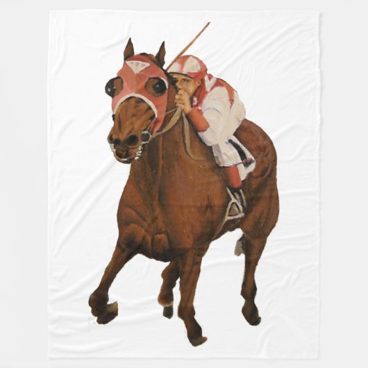 Klassiek renpaard wint fleece deken (Voorkant)