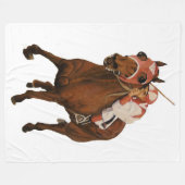 Klassiek renpaard wint fleece deken (Voorkant (Horizontaal))