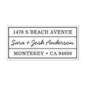 Klassiek retouradres bruiloft housewarming  zelfinktende stempel (Design)