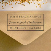 Klassiek retouradres bruiloft housewarming  zelfinktende stempel