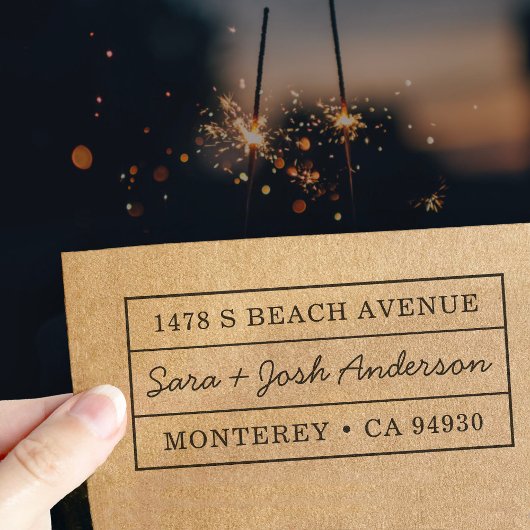 Klassiek retouradres bruiloft housewarming  zelfinktende stempel