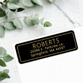 Klassiek retouradres-label etiket