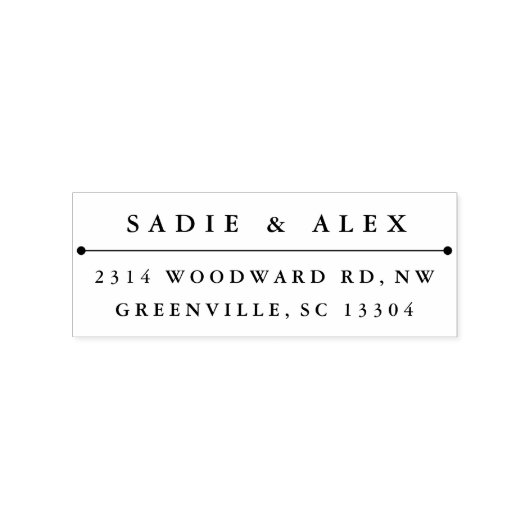 Klassiek retouradres rubberstempel (Gestempeld)