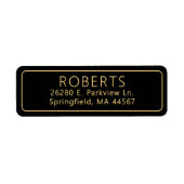 Klassiek retouradreslabel etiket (Voorkant)