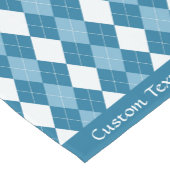 Klassiek Retro Blue Argyle Diamond Patroon Korte Tafelloper (Hoek)