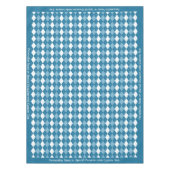 Klassiek Retro Blue Argyle Diamond Patroon Tafelkleed (Voorkant)