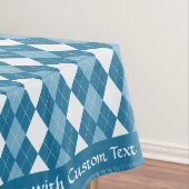 Klassiek Retro Blue Argyle Diamond Patroon Tafelkleed (Voorbeeld)