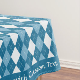 Klassiek Retro Blue Argyle Diamond Patroon Tafelkleed