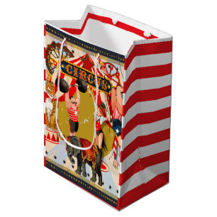 Klassiek Retro Circus Verjaardagsfeest Favor Trakt Medium Cadeauzakje