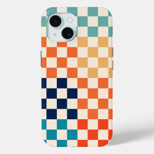 Klassiek Retro geruit schaakbordpatroon C iPhone 15 Case