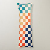 Klassiek retro geruit schaakbordpatroon lichaamskussen (Achterkant (Verticaal))