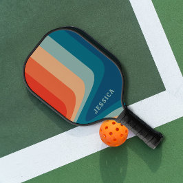 Klassiek Retro Golfstrepenpatroon Pickleball Paddle