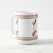 Klassiek Retro Honkbal Nummer 1 Design Koffiemok (Voorkant links)